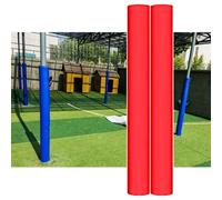 DUBTEDHOU Coperture per Pali da Basket, Basketball Pole Pad 6 ft for 2.5-8 in Pole Multicolor Pack of 2(Red,5.5"(14cm) Pole)