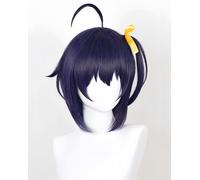 DUBTEDHOU Cosplay Anime parrucca sintetica, cosplay Anime Love,Chunibyo&Other Delusions Takanashi Rikka Parrucca corta viola blu ragazza