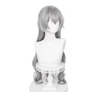 DUBTEDHOU Cosplay Anime parrucca sintetica, Parrucca Parrucca Sintetica Parrucca Grigia Lunga 95cm Parrucche Ondulate Sciolte Parrucca Resistente al Calore
