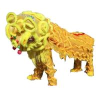 DUBTEDHOU Costume per la danza del leone cinese, Set di spettacoli multicolori for il costume da ballo del leone di Capodanno for adulti(Yellow)
