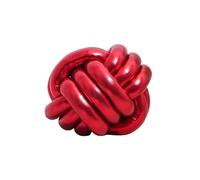 DUBTEDHOU Cuscino annodato tessuto a mano, cuscini decorativ Cuscino da tiro con sfera annodata in corda a tre fili intrecciata a mano for bovindo, multicolore, 27 cm(Red)