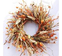 DUBTEDHOU Ghirlanda per Porta d'ingresso, Ghirlanda artifici Ghirlande Autunnali Artificiali da 24 Pollici for la Decorazione della Porta d'ingresso