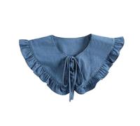 DUBTEDHOU Il Falso Collare, Accessorio for Colletto con Bavero in Denim Staccabile da Donna Multicolore 3 Pezzi(Blue style8)