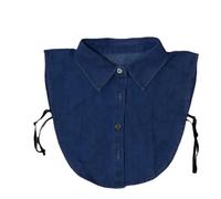 DUBTEDHOU Il Falso Collare, Colletto Staccabile in Denim da Donna 3 Pezzi Blu E Nero(Blue style4)