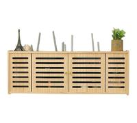 DUBTEDHOU Mensola per router con supporto a parete, Router WiFi in legno massello montato a parete e scatola for apparecchiature multimediali in diverse dimensioni(L76*12cm/30 * 4.7in)
