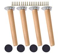DUBTEDHOU Piedini per mobili in legno, 4 gambe di ricambio for mobili in legno, dimensioni multiple(15cm/5.9in)