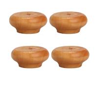 DUBTEDHOU Piedini per mobili in legno, Confezione Da 4 Gambe for Mobili In Legno Multicolore 2-6 cm Con Cuscinetto In Gomma E Viti(Clear Lacquer,2cm)