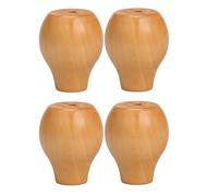 DUBTEDHOU Piedini per mobili in legno, Confezione Da 4 Gambe for Mobili In Legno Multicolore 2-6 cm Con Cuscinetto In Gomma E Viti(Clear Lacquer,6cm)