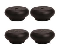DUBTEDHOU Piedini per mobili in legno, Confezione Da 4 Gambe for Mobili In Legno Multicolore 2-6 cm Con Cuscinetto In Gomma E Viti(Black,2cm)