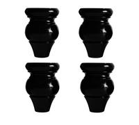 DUBTEDHOU Piedini per mobili in legno, Gambe for divano in legno da 4 pezzi nere da 3,1-7 pollici con piastra di montaggio e viti(4inch/10cm)