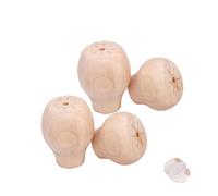 DUBTEDHOU Piedini per mobili in legno, Gambe for Mobili In Legno 4 Pezzi Con Cuscinetti In Gomma E Viti Multicolore 2-6cm(Original Wood Colour,6cm)
