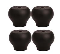 DUBTEDHOU Piedini per mobili in legno, Gambe for Mobili In Legno 4 Pezzi Con Cuscinetti In Gomma E Viti Multicolore 2-6cm(Black,4cm)