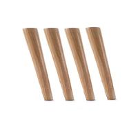 DUBTEDHOU Piedini per mobili in legno, Gambe for mobili in legno da 4 pezzi, due tipi, con viti e piastra di montaggio, colore legno, 6 cm-60 cm(Slanted Feet,20cm/7.9in)