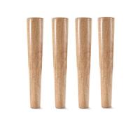 DUBTEDHOU Piedini per mobili in legno, Gambe for mobili in legno da 4 pezzi, due tipi, con viti e piastra di montaggio, colore legno, 6 cm-60 cm(Straight Feet,10cm/4in)