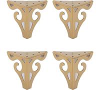 DUBTEDHOU Piedini triangolari in metallo per mobili, Gambe for mobili in acciaio inossidabile fai-da-te 4 pezzi triangolari cavi multicolori 10-15 cm con viti(Gold,10cm/3.94in)