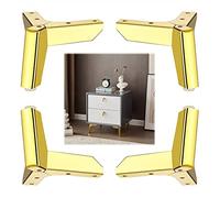 DUBTEDHOU Piedini triangolari in metallo per mobili, Gambe for Mobili In Metallo 4 Pezzi Oro E Nero 8-15 cm(Gold,12cm(4.7in))