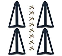 DUBTEDHOU Piedini triangolari in metallo per mobili, Gambe for mobili in metallo da 4 pezzi 15 cm con viti multicolore(A)
