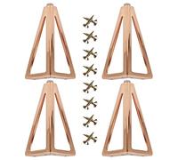 DUBTEDHOU Piedini triangolari in metallo per mobili, Gambe for mobili in metallo da 4 pezzi 15 cm con viti multicolore(D)