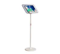DUBTEDHOU Podio Portatile da Pavimento, Supporto da Pavimento Regolabile Pieghevole for telefoni KS Tablet Nero Bianco 74-140 cm(White,H93-140CM)