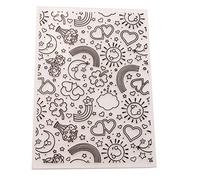 DUBTEDHOU Scheda di Fabbricazione di Modelli di Rilievo Bran Cartella for goffratura 10x15 cm con Motivo Arcobaleno Fai da Te, Modello for Scrapbooking, Carta Artigianale