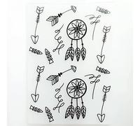 DUBTEDHOU Scheda di Fabbricazione di Modelli di Rilievo Bran Cartella for goffratura con Motivo a Freccia e Piuma, 10,5x14,5 cm, for Scrapbooking, Biglietti, Decorazioni Fai da Te