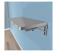 DUBTEDHOU Scrivania a muro sospesa, Scrivania pieghevole da parete in acciaio inossidabile bianco argento dimensioni multiple(100x30cm/L39.4xW11.8in)