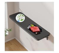 DUBTEDHOU Scrivania a muro sospesa, Tavolo pieghevole in legno da parete multicolore, dimensioni multiple(Noir,40X20cm(15.7X8in))