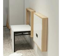 DUBTEDHOU Sgabello invisibile per cambiarsi le scarpe, Panca scarpiera pieghevole da parete multicolore(C)