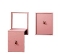 DUBTEDHOU Sgabello invisibile per cambiarsi le scarpe, Wall Mounted Folding Shoe Changing Stool Steel Frame Solid Wood Multicolor(Pink)