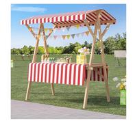 DUBTEDHOU Stand leggero per mercati contadini, Bancarella del mercato pieghevole portatile con baldacchino multicolore di varie dimensioni(Style 7,120x60x200cm)