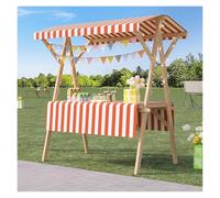 DUBTEDHOU Stand leggero per mercati contadini, Bancarella del mercato pieghevole portatile con baldacchino multicolore di varie dimensioni(Style 6,120x60x200cm)