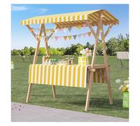 DUBTEDHOU Stand leggero per mercati contadini, Carrello Venditore Pieghevole Con Ruote for Il Mercato Agricolo 120/150 cm Multicolor(Style 1,150x60x200cm)