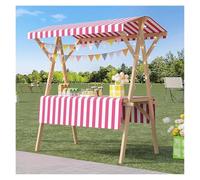 DUBTEDHOU Stand leggero per mercati contadini, Carrello Venditore Pieghevole Con Ruote for Il Mercato Agricolo 120/150 cm Multicolor(Style 5,120x60x200cm)