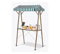 DUBTEDHOU Stand leggero per mercati contadini, Chiosco pieghevole del mercato con il baldacchino e il tavolo smontabile 150kg che porta 120-150x60cm(120x60cm/47.24x23.62in)