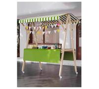 DUBTEDHOU Stand leggero per mercati contadini, Tovaglia pieghevole for bancarella del mercato, verde, larghezza 120-150 cm(Width/120cm(47 1/4"))