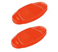 DUBTEDHOU Supporto riflettore di Radiazioni su Ruote di Bici 6 Pezzi riflettori for Raggi di Bicicletta Luce di Avvertimento Multicolore 75x35mm(Red)