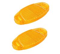 DUBTEDHOU Supporto riflettore di Radiazioni su Ruote di Bici 6 Pezzi riflettori for Raggi di Bicicletta Luce di Avvertimento Multicolore 75x35mm(Yellow)