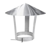 DUBTEDHOU Tappo per Camino a Cono con Schermo, Berretto Antipioggia in Ferro, Berretto Antivento for Esterni, Camino zincato, Scudo Antipioggia, Antipioggia(D23cm/9.06in)