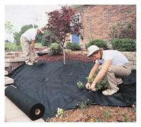 DUBTEDHOU Tessuto per Il Controllo delle Erbacce, Tessuto barriera Anti-Erbacce in Polipropilene Nero, Dimensioni Multiple(1mx60m/3.3ftx197ft)