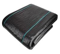 DUBTEDHOU Tessuto per Il Controllo delle Erbacce, Tessuto barriera Contro Le Erbacce Polipropilene Nero 90 g/m² Taglie Multiple(0.6mx200m/2ftx656ft)