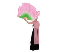 DUBTEDHOU ventaglio in bambù per Danza del Ventre, Velo a ventaglio for Danza del Ventre in Seta, bifacciale, a Due Strati, 2 Pezzi, Multicolor, Dimensioni Multiple(Color 8,36cm-30cm)