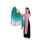 DUBTEDHOU ventaglio in bambù per Danza del Ventre, Velo a ventaglio for Danza del Ventre in Seta, bifacciale, a Due Strati, 2 Pezzi, Multicolor, Dimensioni Multiple(Color 7,31cm-40cm)