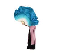 DUBTEDHOU ventaglio in bambù per Danza del Ventre, Velo a ventaglio for Danza del Ventre in Seta, bifacciale, a Due Strati, 2 Pezzi, Multicolor, Dimensioni Multiple(Color 9,31cm-20cm)