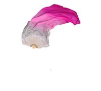 DUBTEDHOU ventaglio in bambù per Danza del Ventre, Velo a ventaglio for Danza del Ventre in Seta di bambù, Multicolore, Varie Misure, 2 pz(Black,120cm-Kids Size)