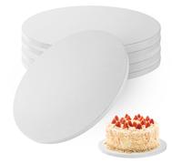 DUBUOZA 5 Pezzi Cake Board Round da 30 cm,Sottotorta Tondo 30 cm x 12 mm,Base Torta,Tagliere per Torte Riutilizzabili in Cartone per il Trasporto di Torte e Dessert da 8-11
