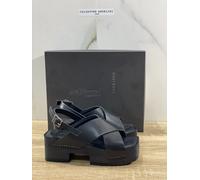 Duca D’ascalona Zoccolo Kishi Vero Legno Donna Fatto A Mano Pelle Nera 36