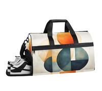 ducanll Borsa da palestra astratta da uomo, 43 l, grande borsone da viaggio, borsa da viaggio geometrica con scomparto per scarpe, borsa da viaggio per oggetti personali da donna, Geometria, 19.7 x
