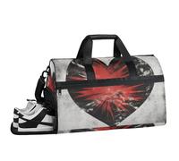 ducanll Borsone da palestra astratto da 43 l, con scomparto per scarpe, borsa da donna con tracolla, ideale per viaggi, palestra, sport, Amore, 19.7 x 13.8 x 9.9 in