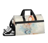 ducanll Borsone da palestra astratto da donna, impermeabile, con scomparto per scarpe, Nota bene:, 19.7 x 13.8 x 9.9 in