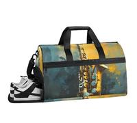 ducanll Borsone da palestra da uomo, con motivi a baracchi, impermeabile, per sport, viaggi, weekend, da donna, con scomparto per scarpe, Modelli di baracche, 19.7 x 13.8 x 9.9 in